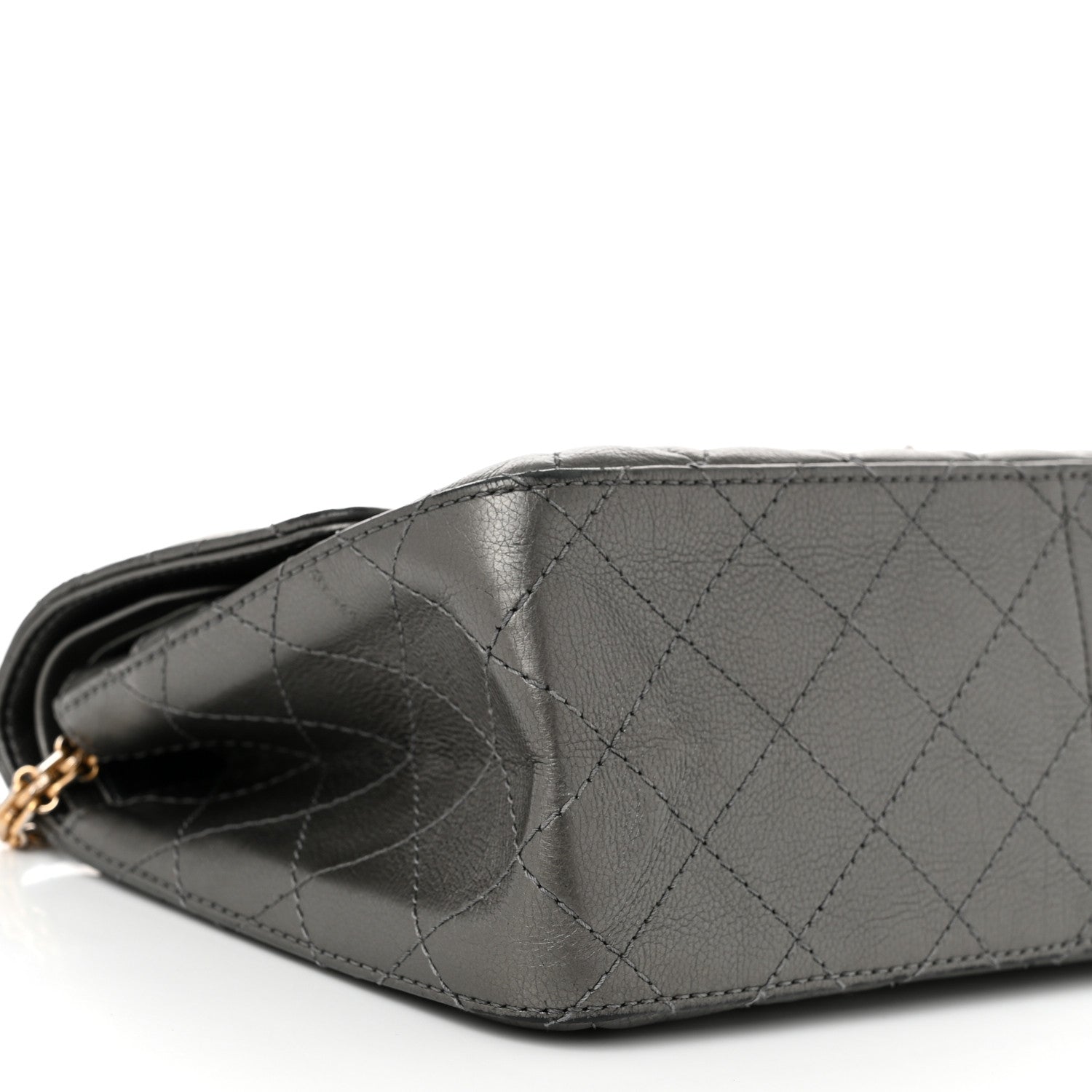 Chanel Metallic Calfskin Quilted 2.55 Reissue 226 Flap Charcoal 9 of 10