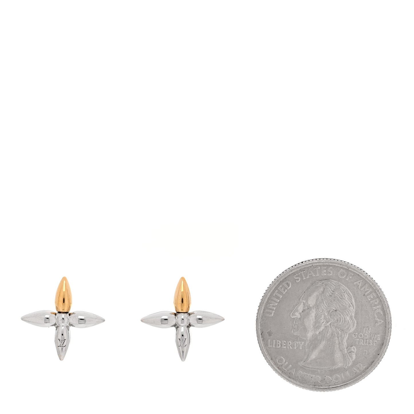 Metal Louisette Earrings Silver Gold