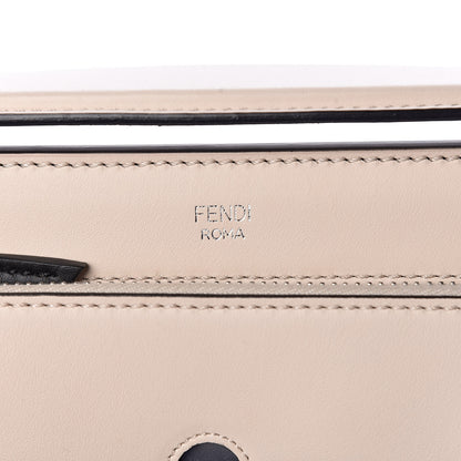 Fendi Vitello Baltico Shiny Nappa Lace Up DotCom Satchel Camelia Black Multicolor 9 of 11