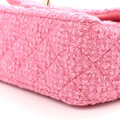Chanel Tweed Quilted Mini Rectangular Flap Pink 10 of 11