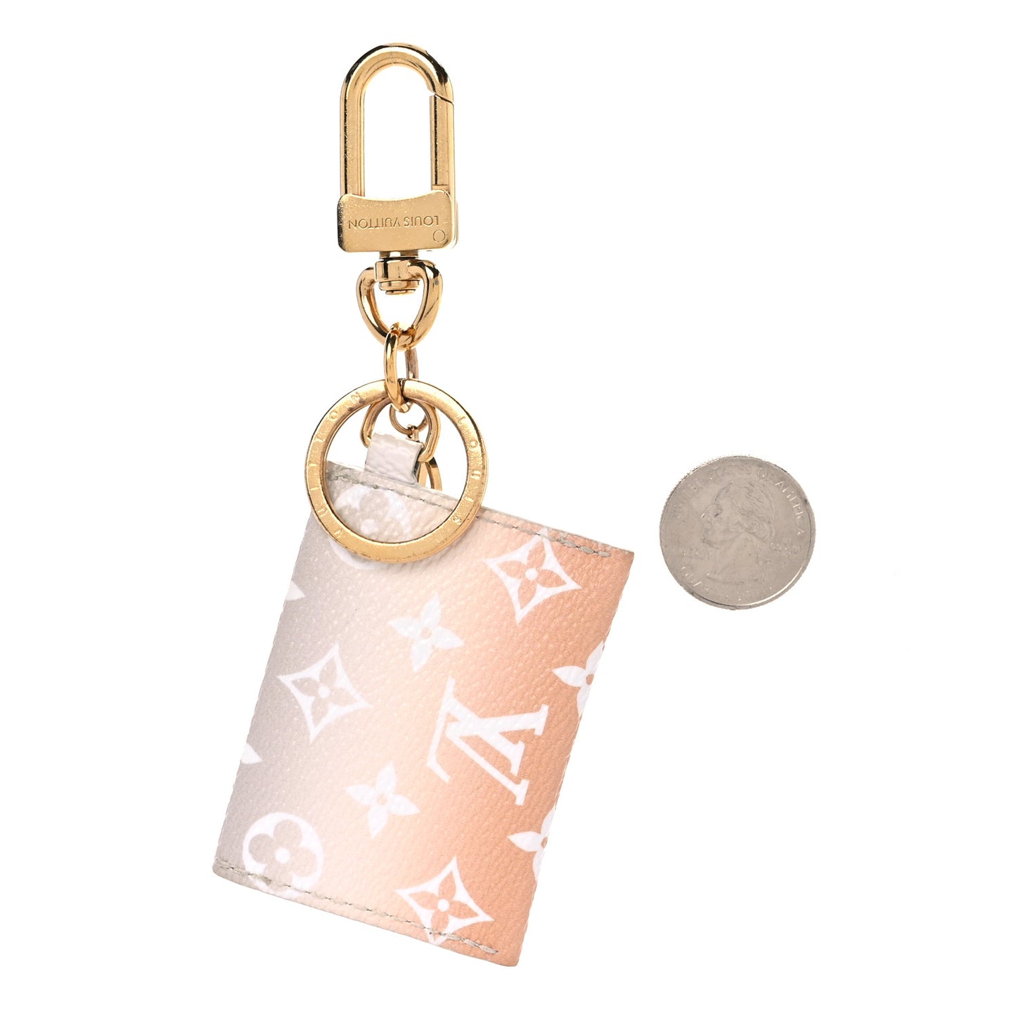 Monogram By The Pool Kirigami Pouch Key Holder Bag Charm Brume