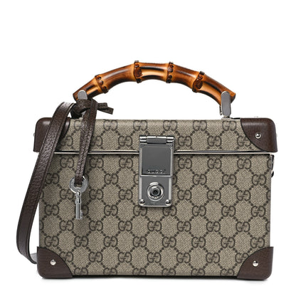 Gucci GG Supreme Monogram Globe-Trotter Beauty Case Brown 1 of 10