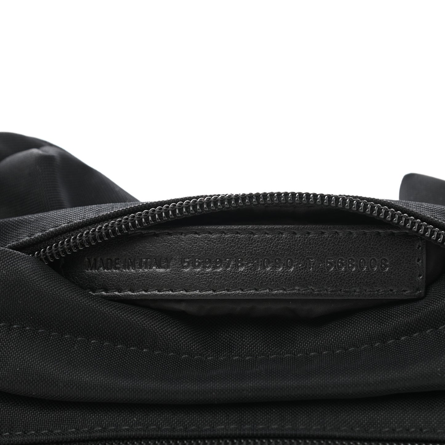 Sport Nylon Logo Embroidered Wheel Belt Bag Black White