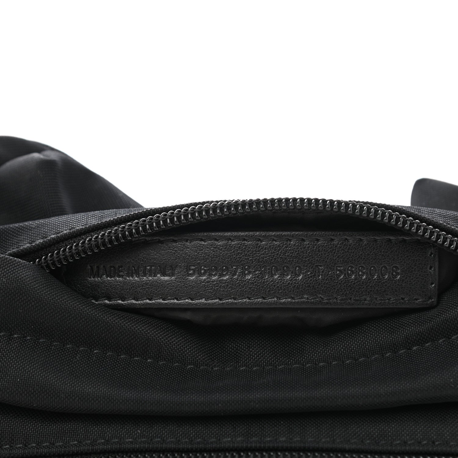 Balenciaga Sport Nylon Logo Embroidered Wheel Belt Bag Black White 7 of 11