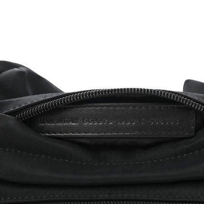 Balenciaga Sport Nylon Logo Embroidered Wheel Belt Bag Black White 7 of 11