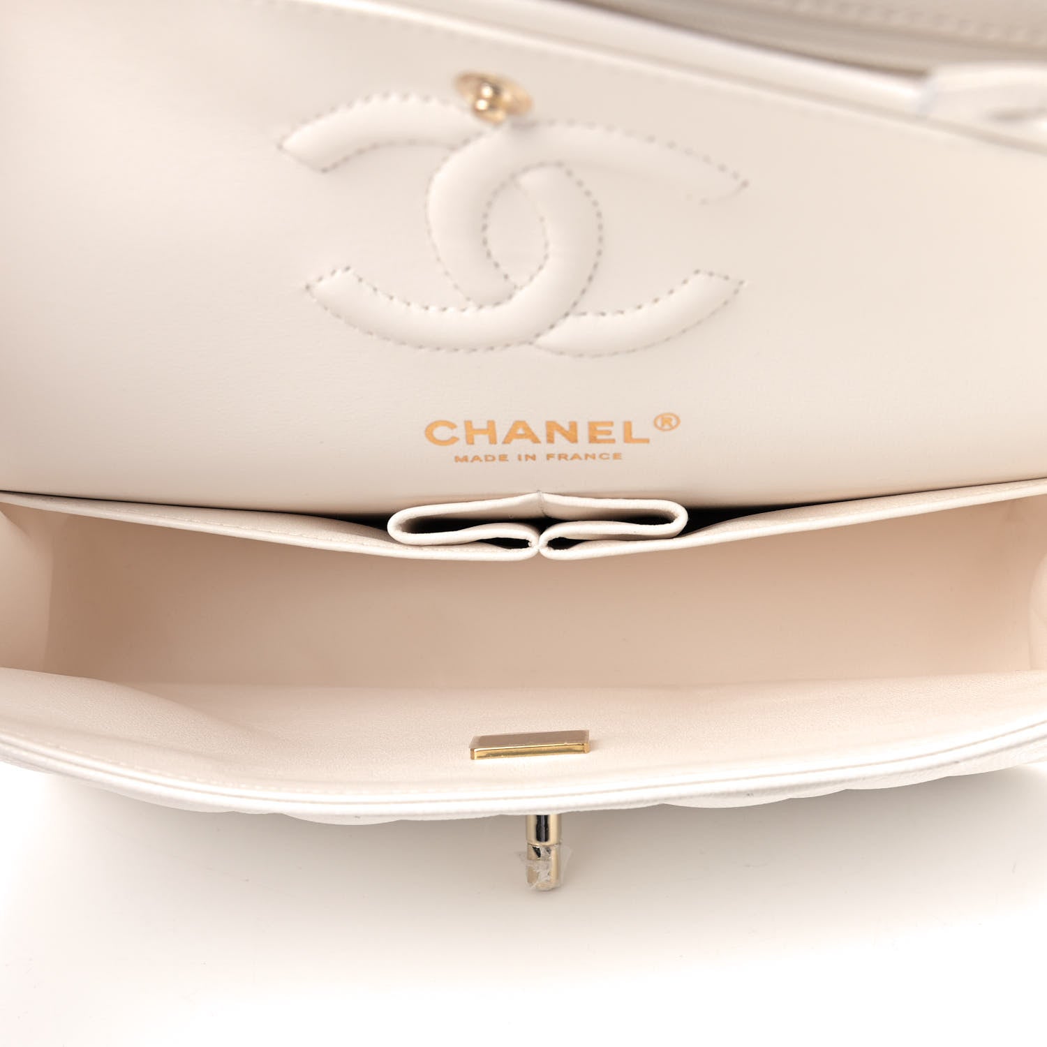 Chanel Caviar Quilted Small Double Flap White 5 of 9