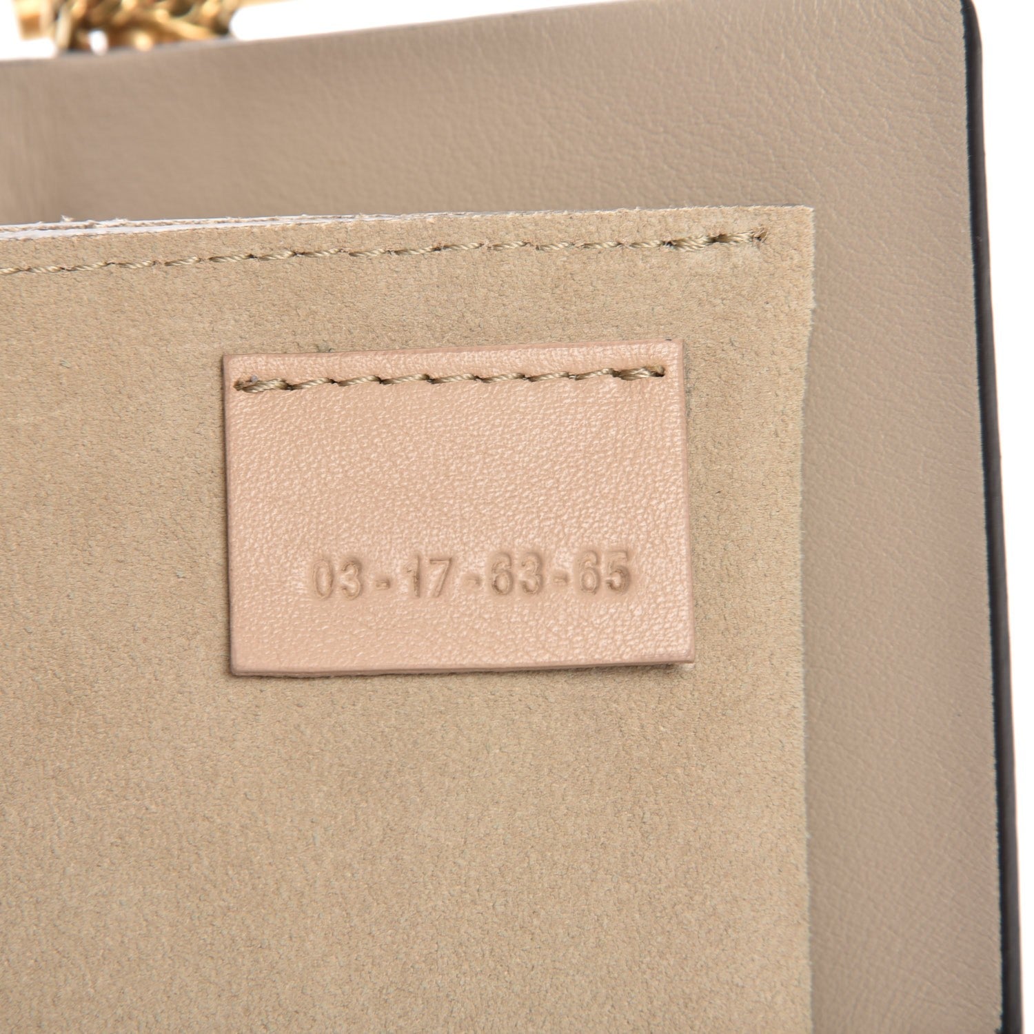 Chloe Suede Calfskin Striped Patchwork Studded Drew Shoulder Bag Pastel Grey 6 of 7