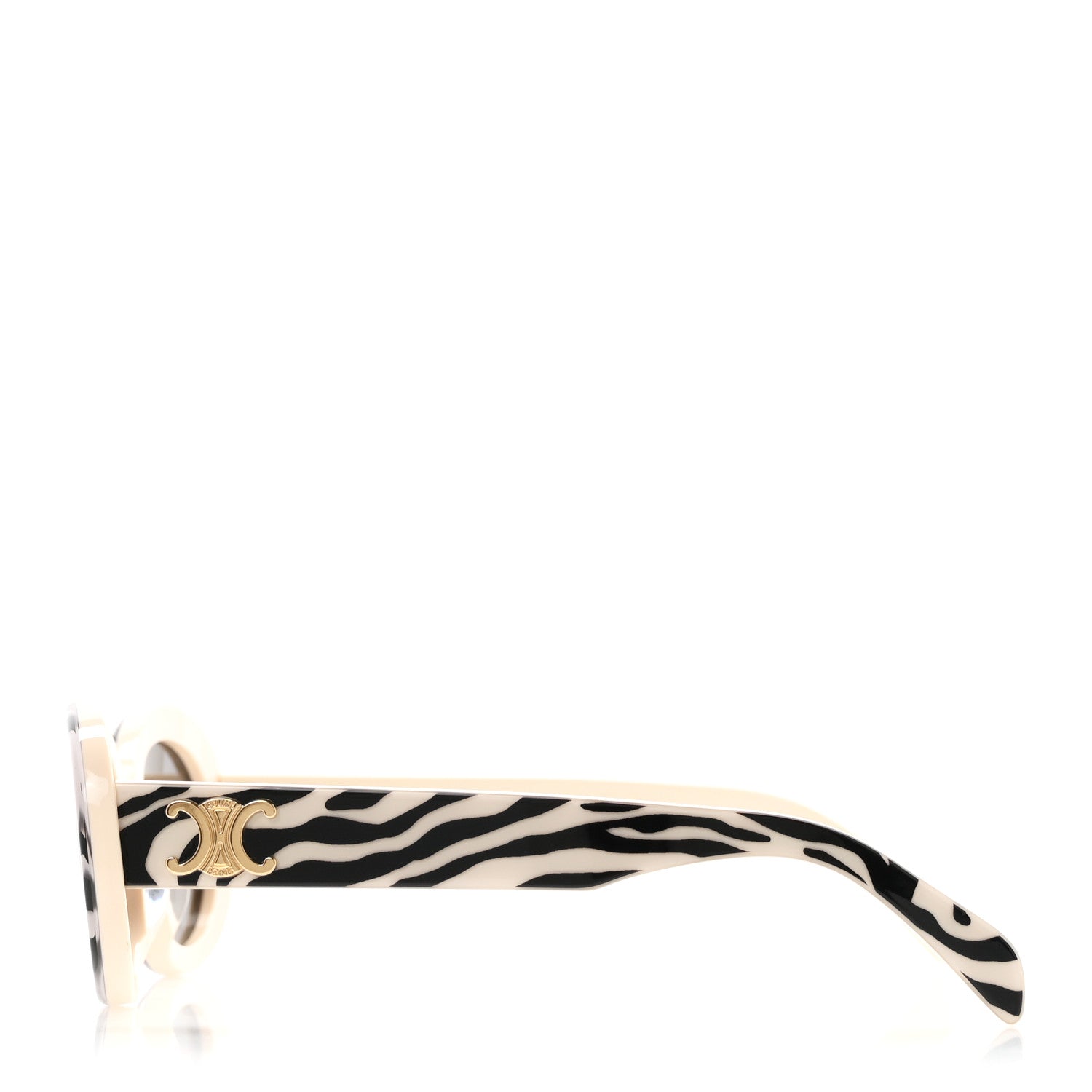 Celine Acetate Triomphe 01 Sunglasses CL 40194U Zebra 3 of 7