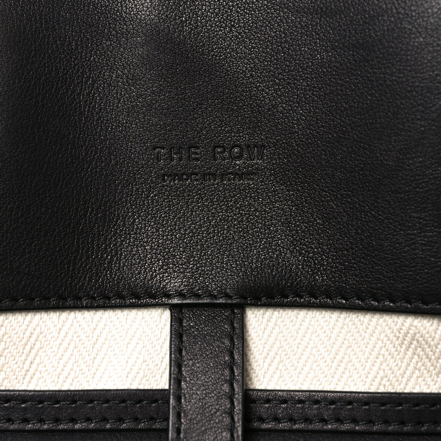 The Row Polished Saddle Calfskin Marlo Tote Bag Black 6 of 9