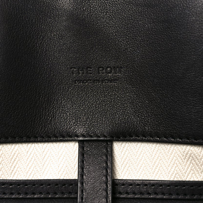 The Row Polished Saddle Calfskin Marlo Tote Bag Black 6 of 9