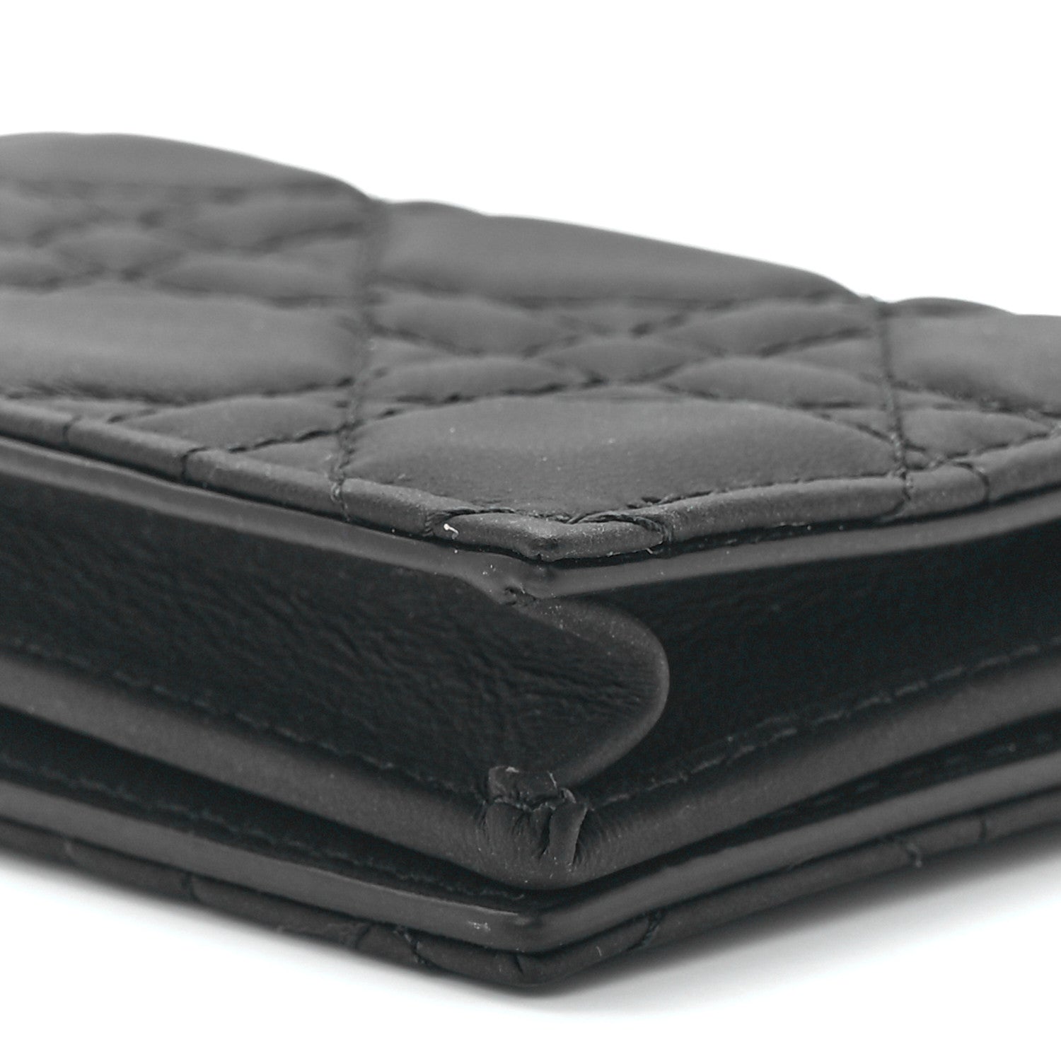 Christian Dior Ultra Matte Calfskin Small Lady Dior Flap Card Holder Black 10 of 11