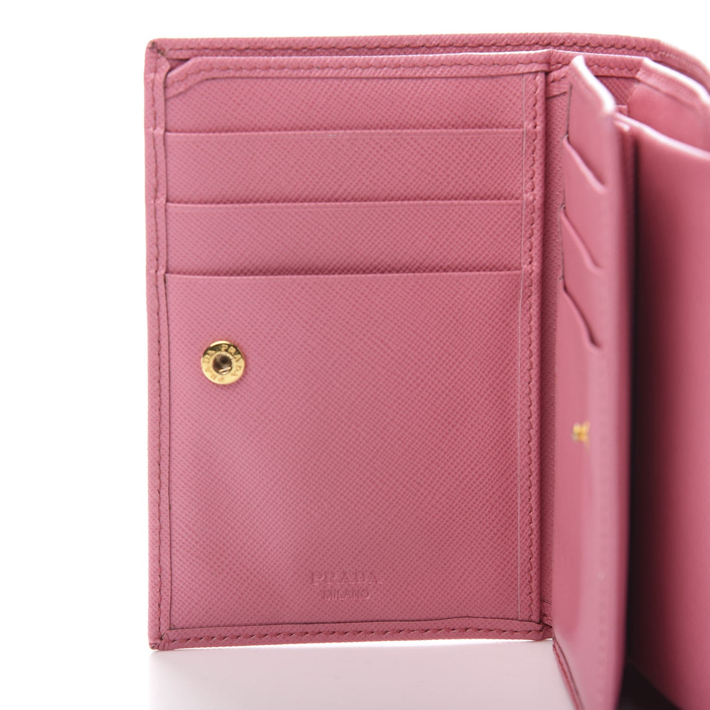 Saffiano Metal Bi-Fold Wallet Begonia