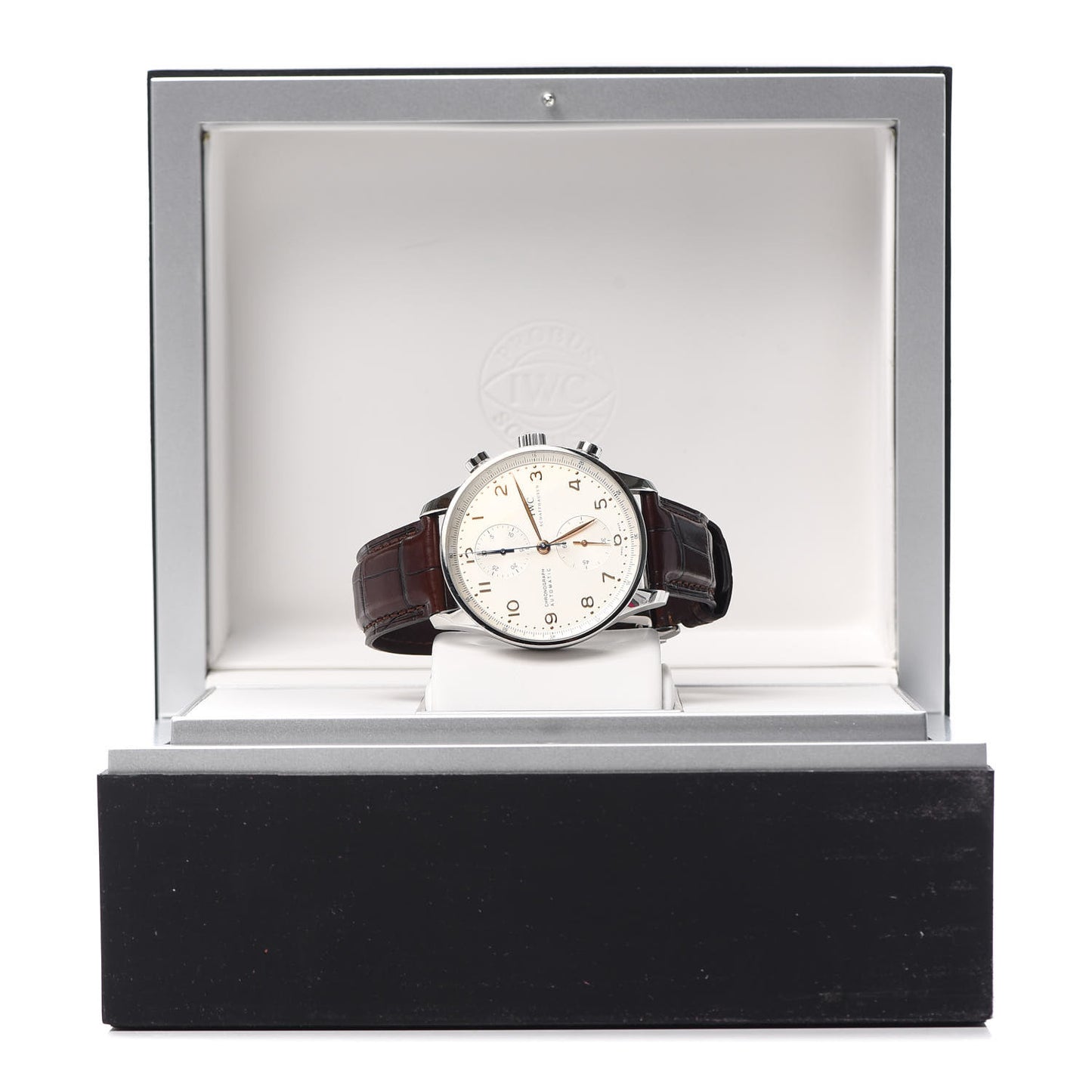 Stainless Steel Alligator 40.9mm Portugieser Chronograph Automatic Watch IW371445