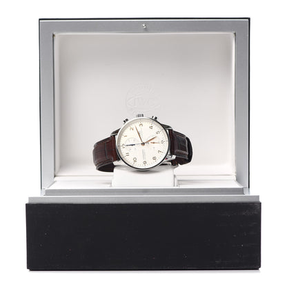 IWC Stainless Steel Alligator 40.9mm Portugieser Chronograph Automatic Watch IW371445 6 of 6