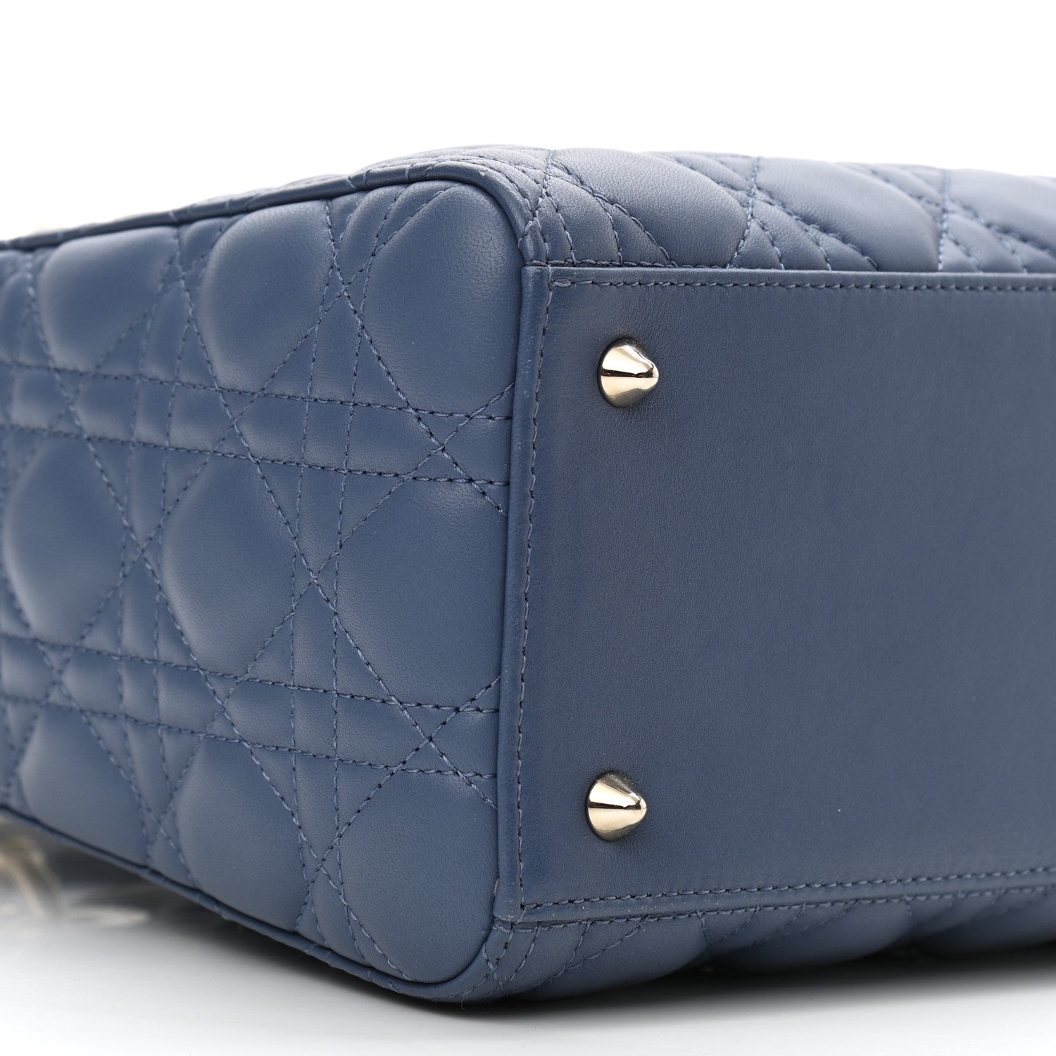 Christian Dior Lambskin Cannage Medium Lady Dior Blue 9 of 10