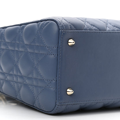 Christian Dior Lambskin Cannage Medium Lady Dior Blue 9 of 10