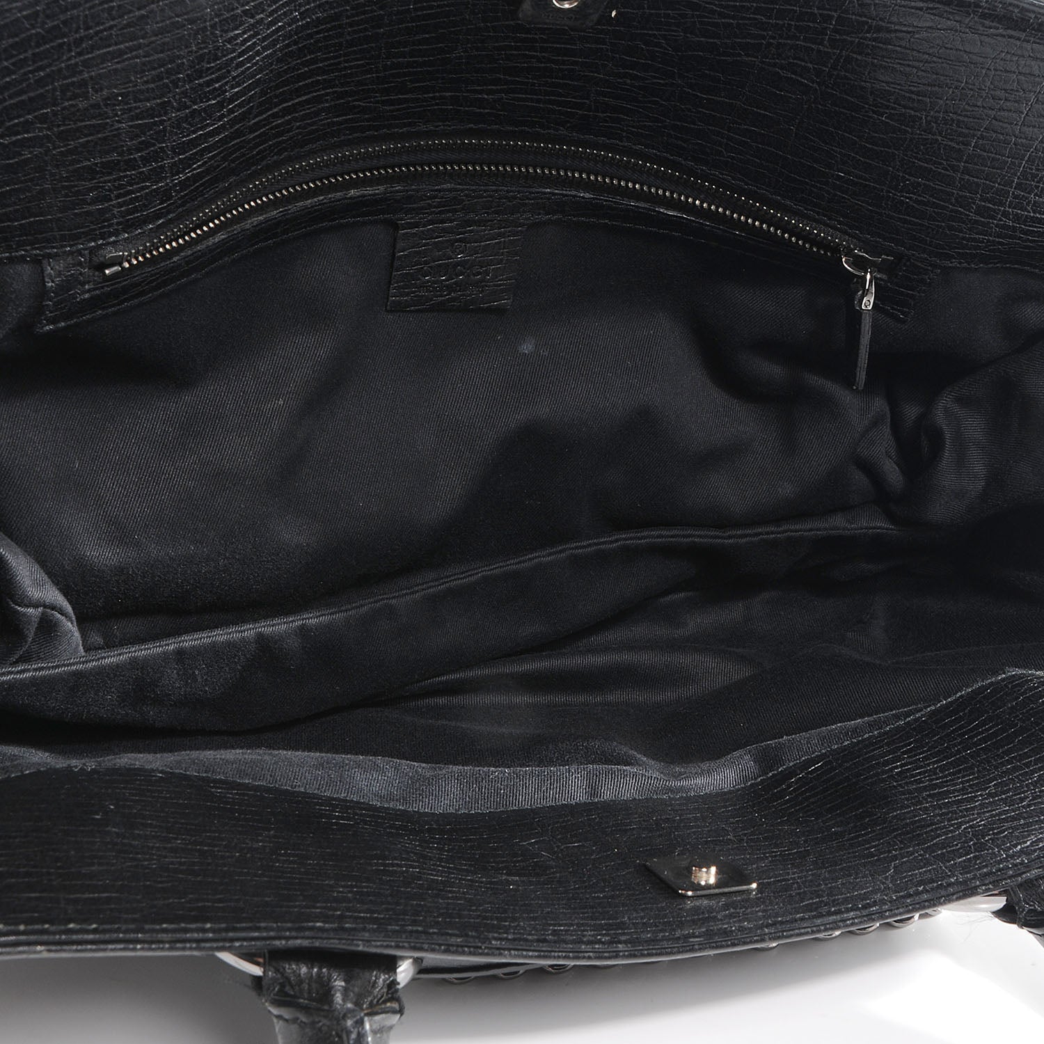 Gucci Monogram Horsebit Chain Shoulder Bag Black 6 of 8