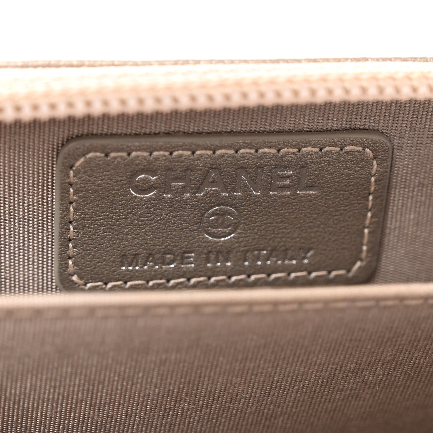 Chanel Caviar Quilted Boy Zip Around Coin Purse Wallet Light Gold 6 of 7