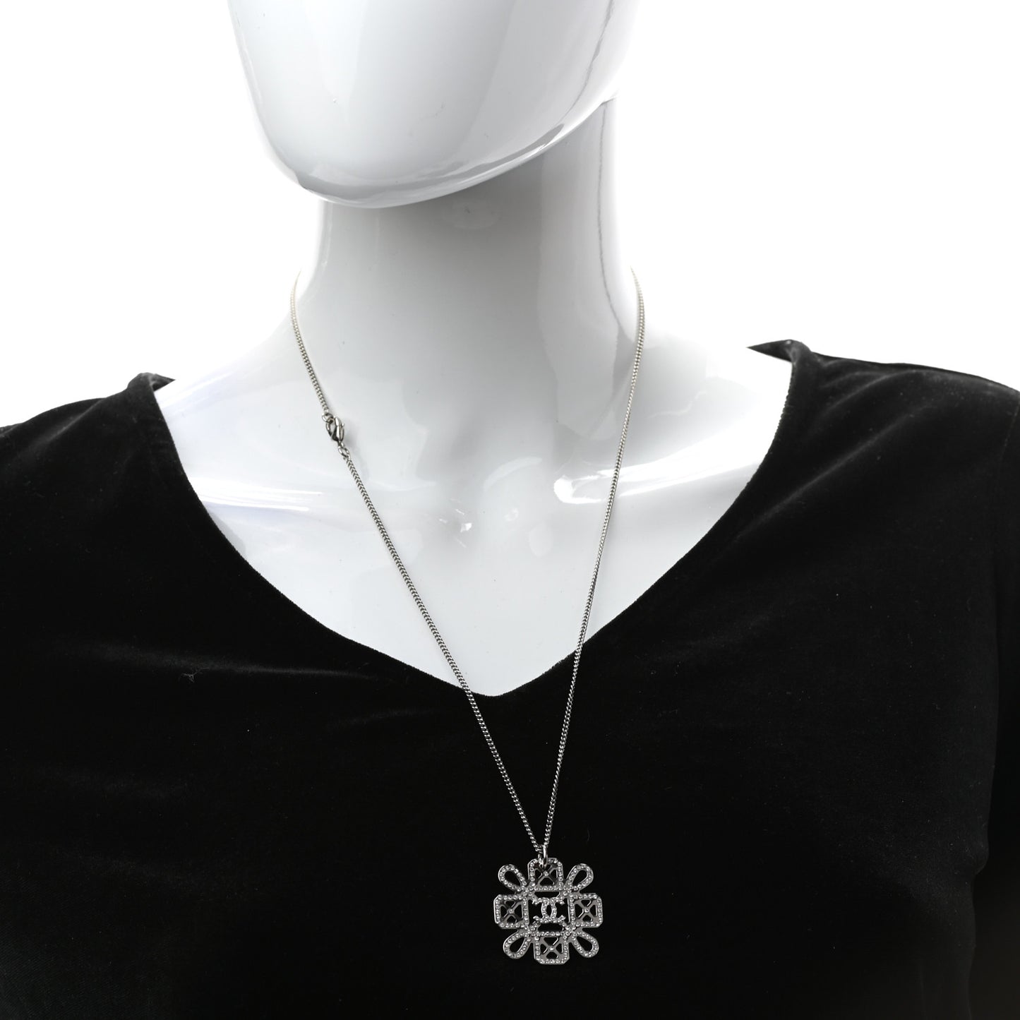 Crystal Strass Necklace Silver