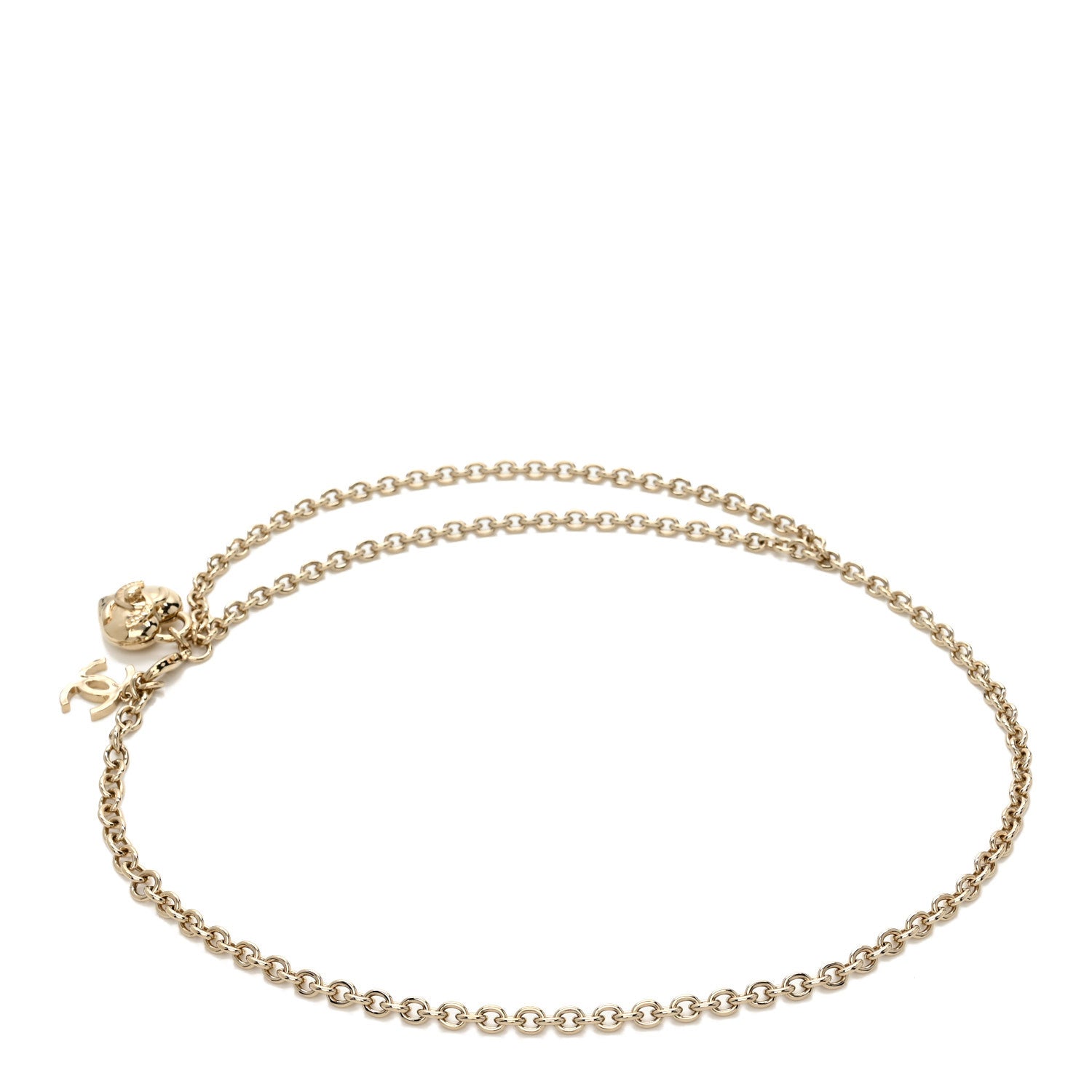Chanel Metal Chain CC Heart Turnlock Belt Gold 2 of 5