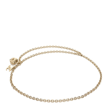 Chanel Metal Chain CC Heart Turnlock Belt Gold 2 of 5