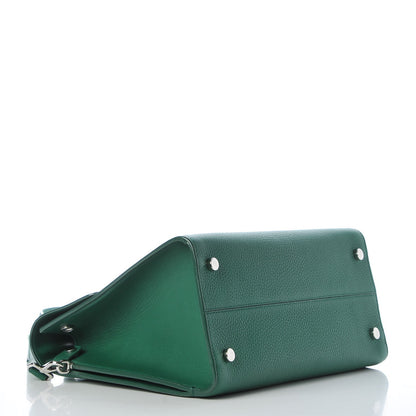 Christian Dior Grained Calfskin Medium Diorever Flap Green 4 of 8
