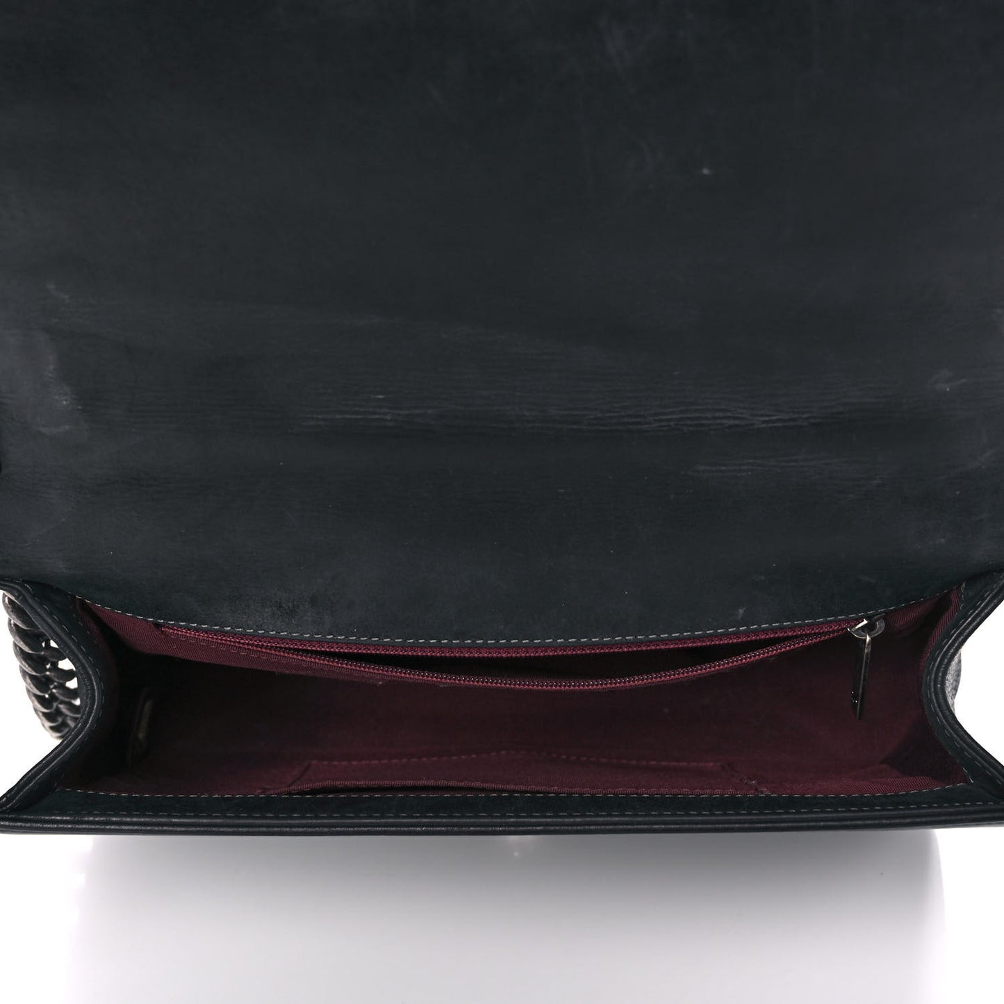 Calfskin Quilted Stitched New Medium Boy Flap Dark Navy Blue