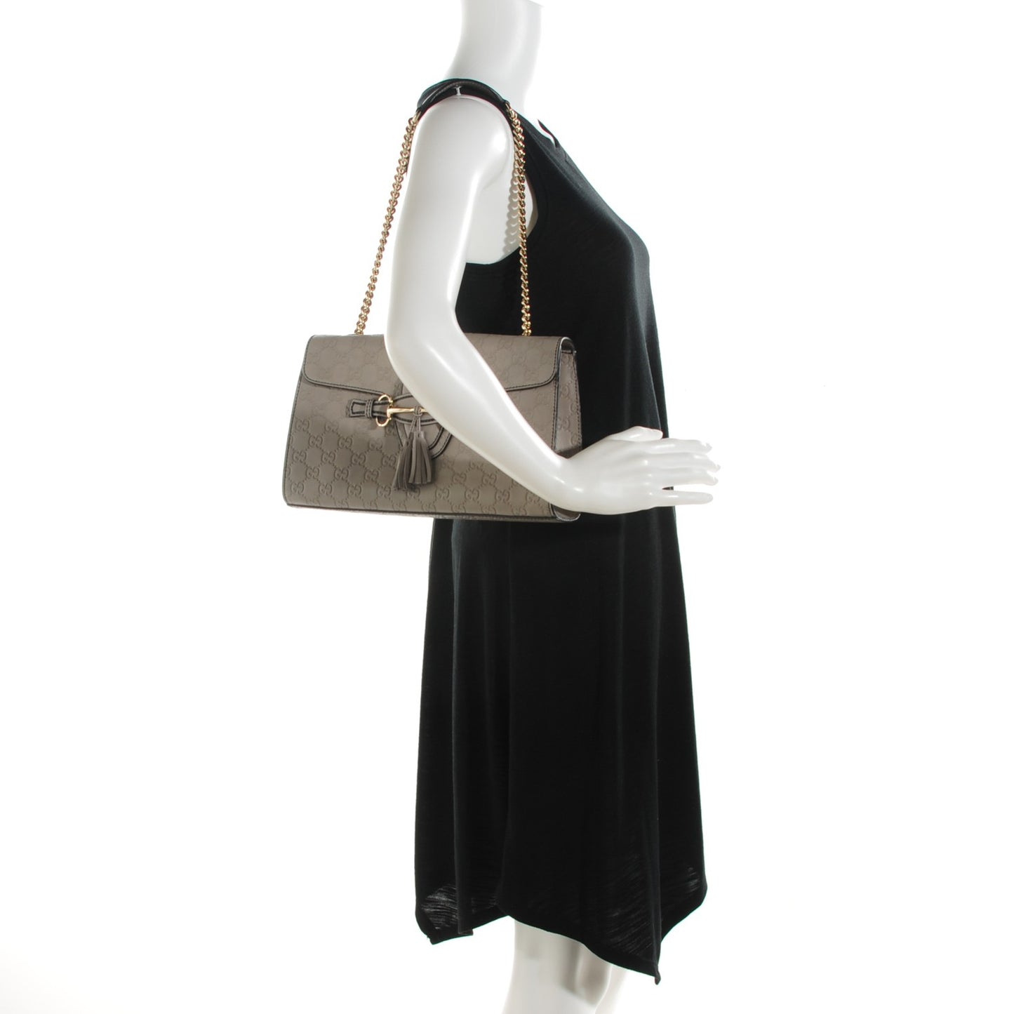 Soft Guccissima Medium Emily Chain Shoulder Bag Storm Grey