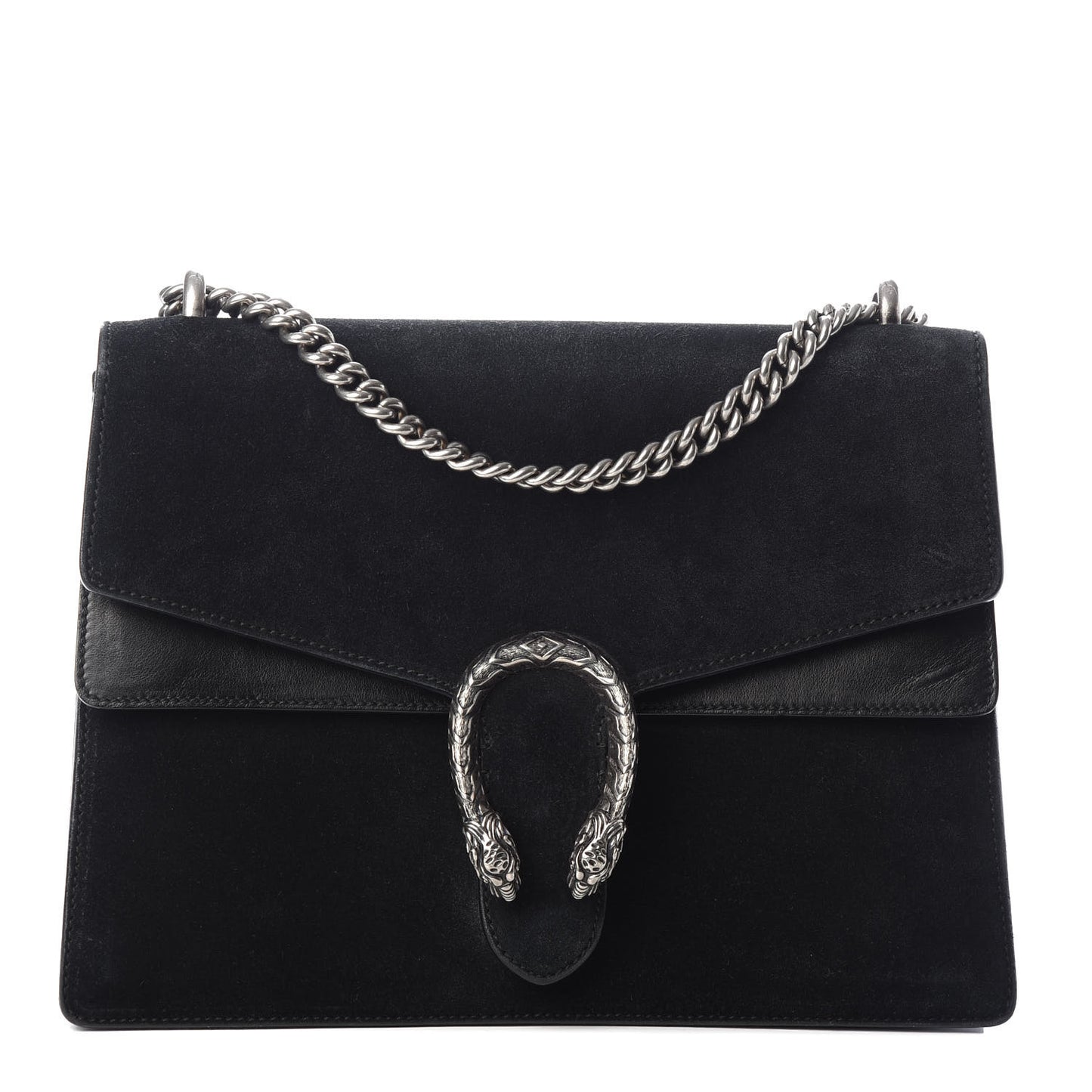 Suede Medium Dionysus Shoulder Bag Black
