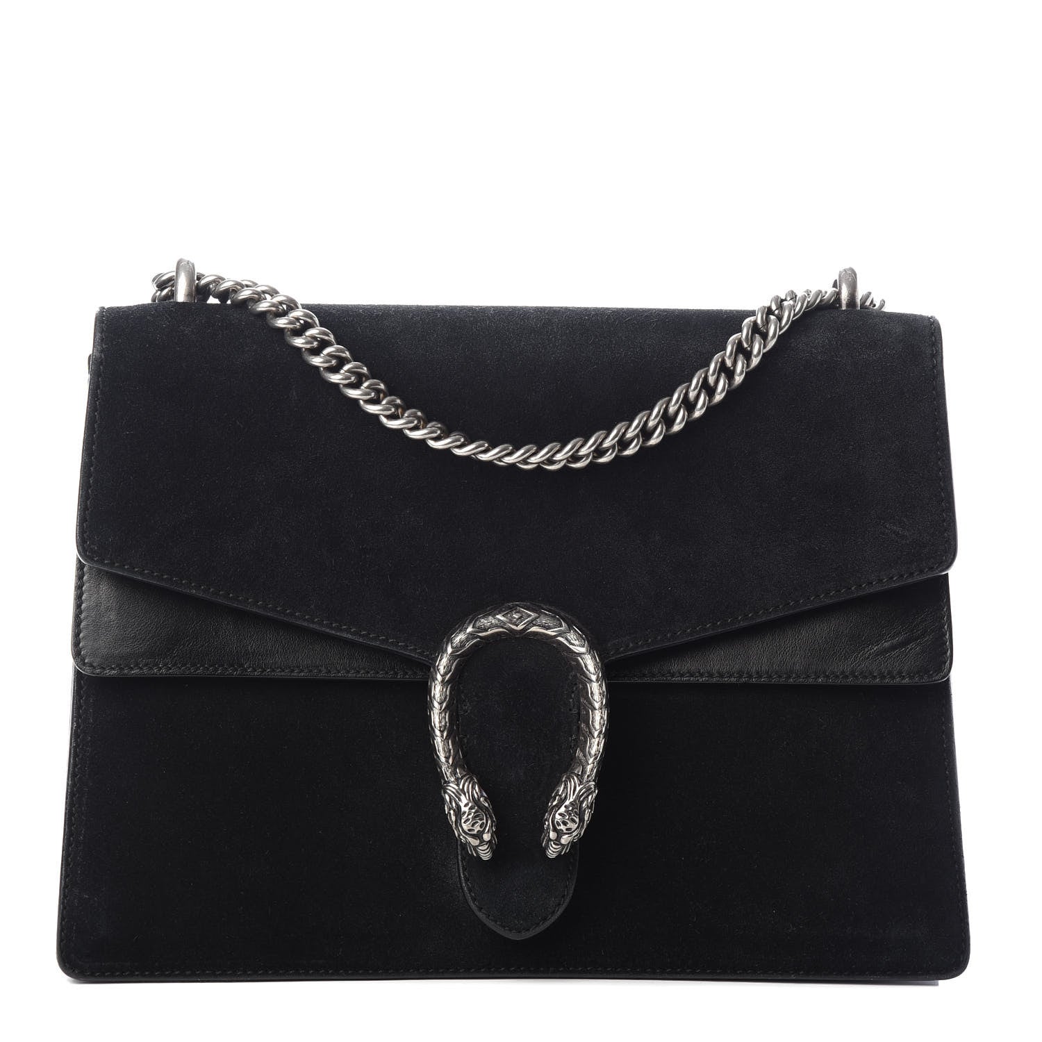 Gucci Suede Medium Dionysus Shoulder Bag Black 1 of 9