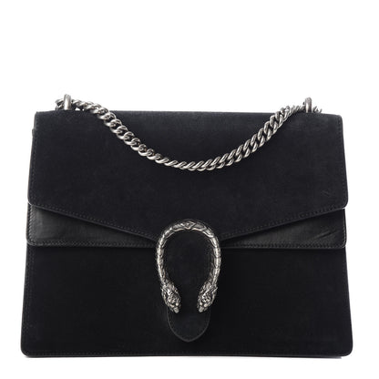 Gucci Suede Medium Dionysus Shoulder Bag Black 1 of 9