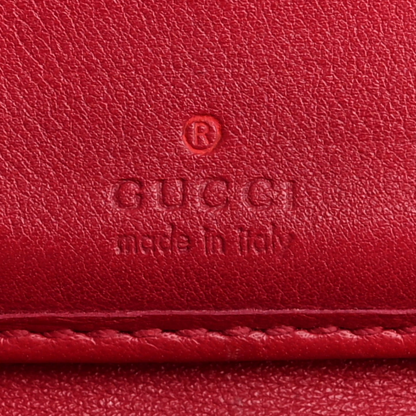 Microguccissima Interlocking G Continental Wallet Red