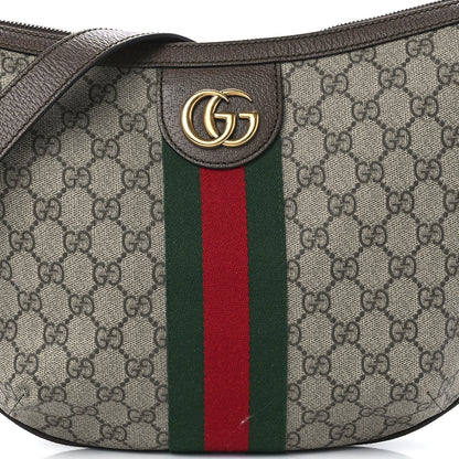 Gucci GG Supreme Monogram Web Small Ophidia Half Moon Hobo Brown 8 of 12