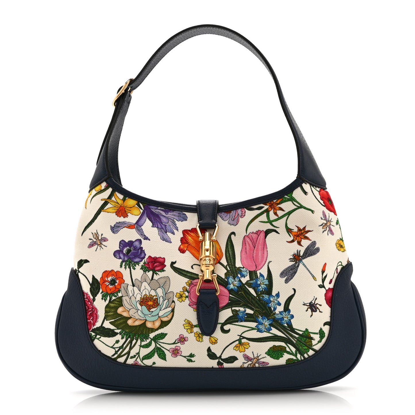 Canvas Flora Medium Jackie Hobo Blue Agata