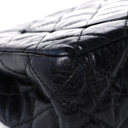 Chanel Glazed Aged Calfskin Quilted 2.55 Reissue 227 Flap Dark Navy 9 of 18