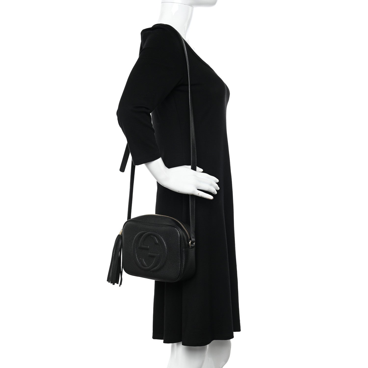 Gucci Pebbled Calfskin Small Soho Disco Bag Black 2 of 11