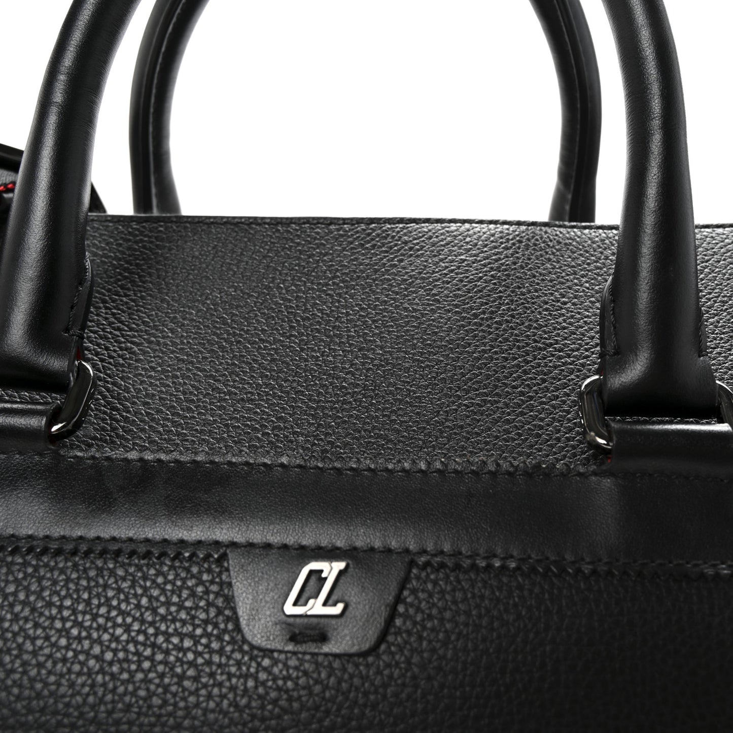 Calfskin Sneakender Studded Duffle Bag Black