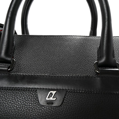 Christian Louboutin Calfskin Sneakender Studded Duffle Bag Black 6 of 8