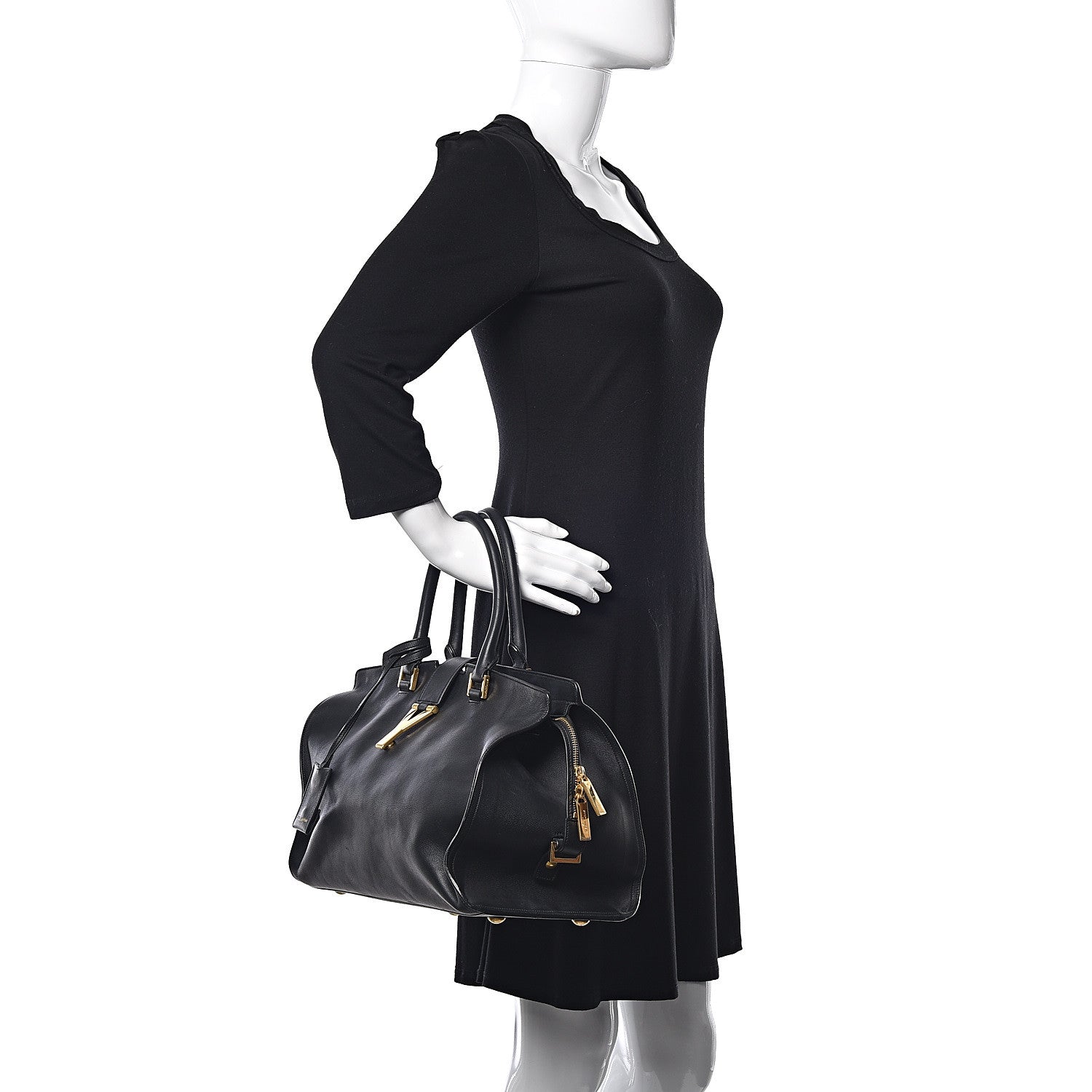 Saint Laurent Calfskin Medium Classic Y Cabas Black 2 of 18