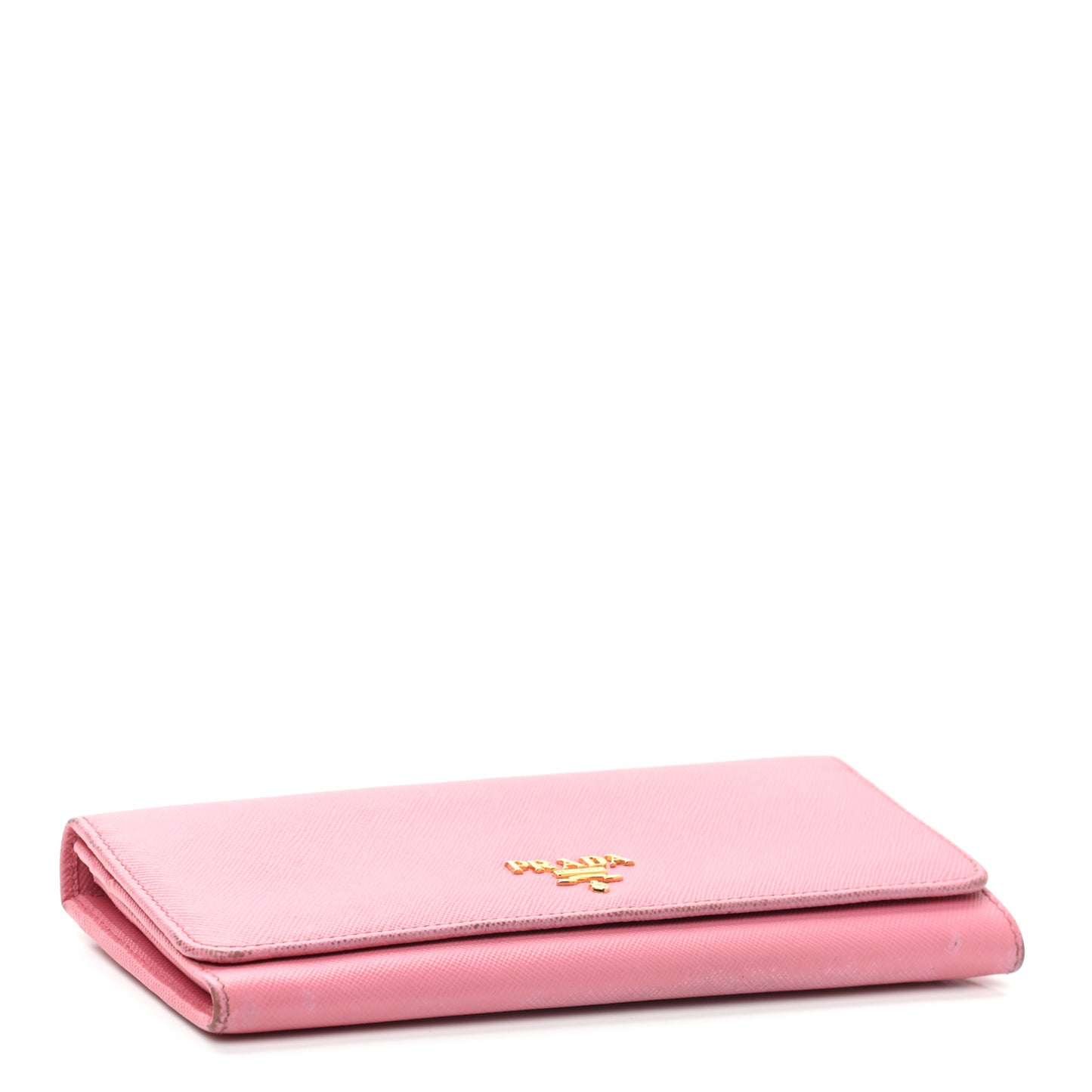 Saffiano Metal Continental Flap Wallet Begonia