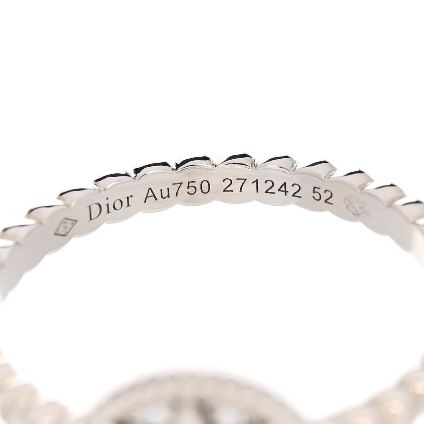 18K White Gold Diamond Rose Des Vents Pave Ring 52 6
