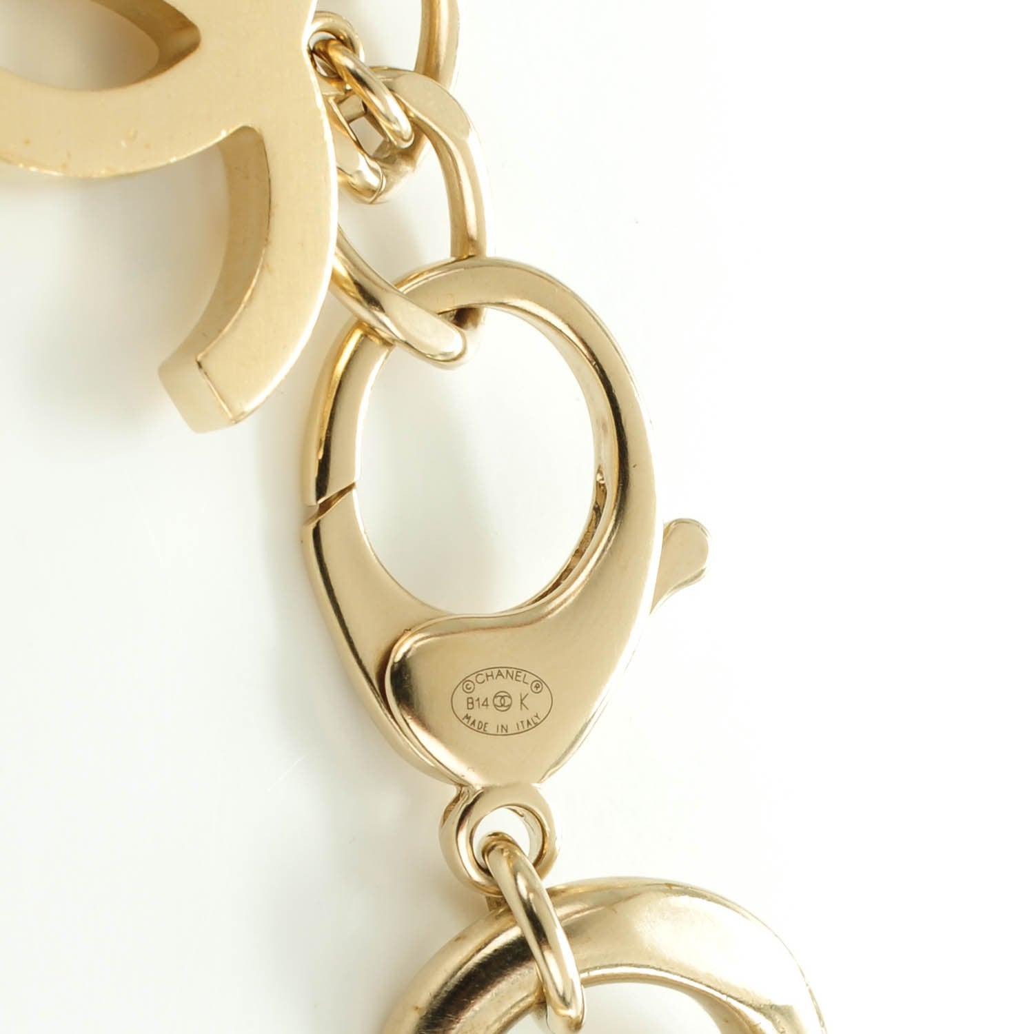 Chanel CC Oversized Padlock Necklace Gold Silver 5 of 6