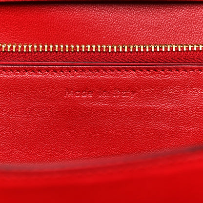 Celine Box Calfskin Medium Classic Box Flap Bag Red 7 of 14