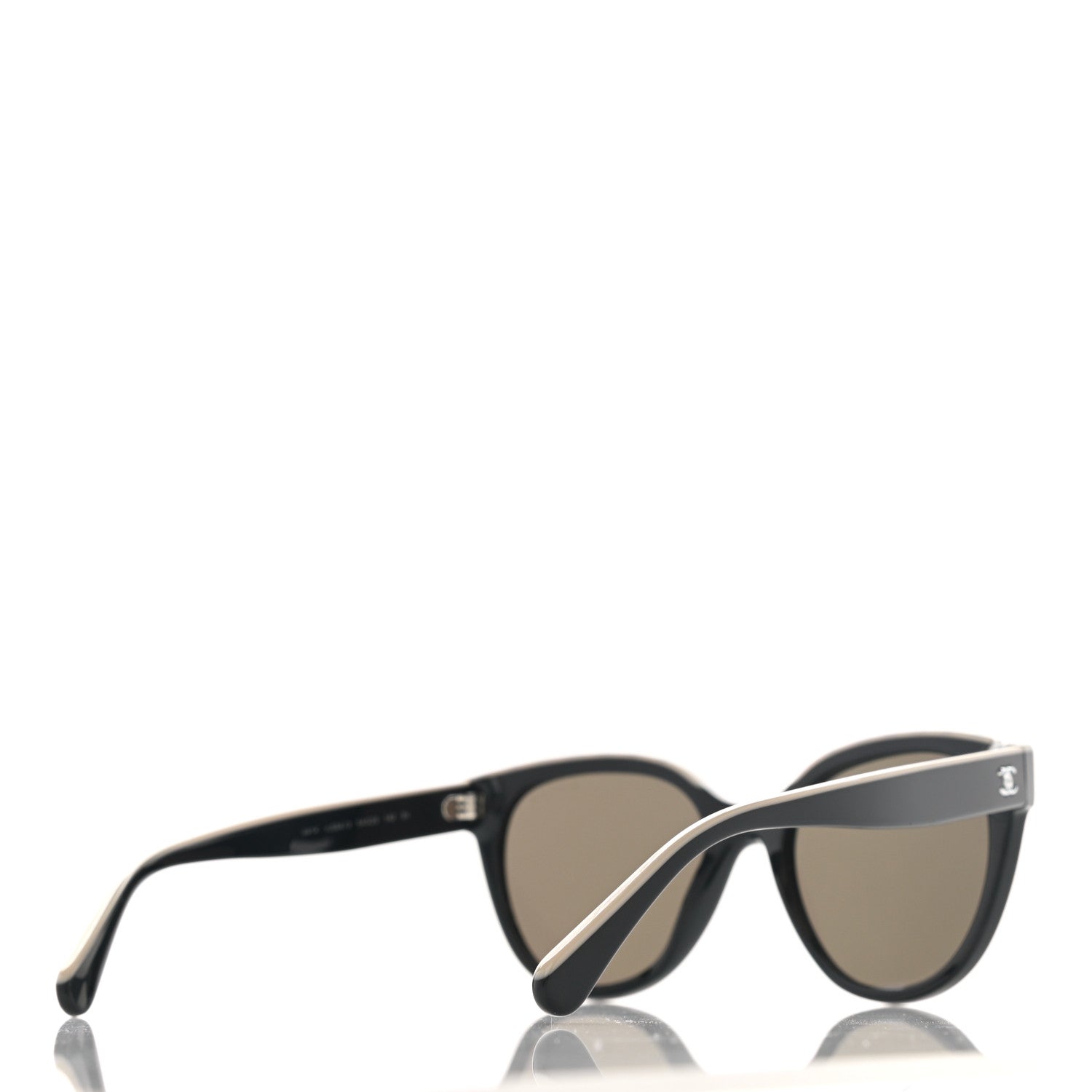 Chanel Acetate CC Butterfly Sunglasses 5414 Black Beige 4 of 8