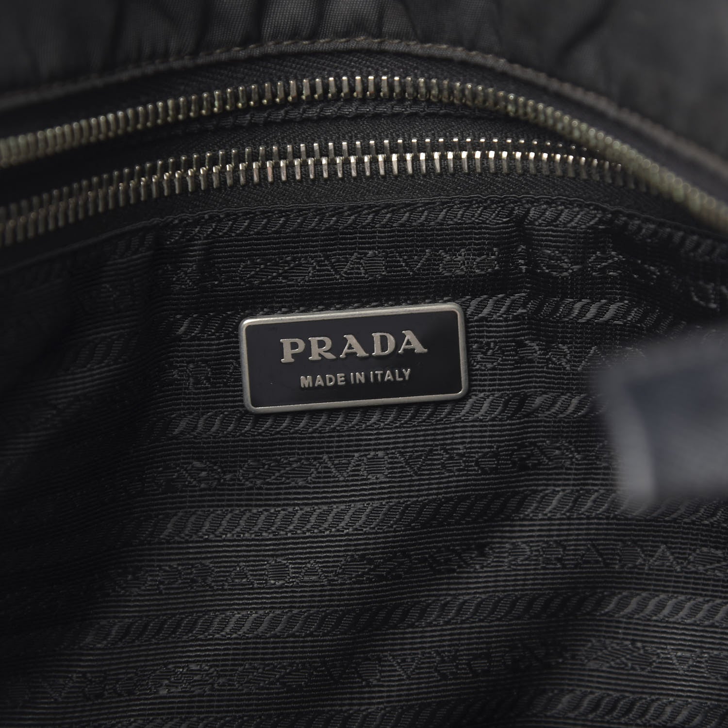 Prada Saffiano Tessuto Nylon Tote Black 7 of 22