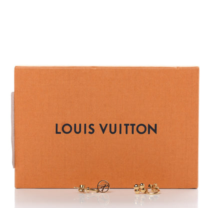 Louis Vuitton Brass Blooming Earrings Gold 5 of 5