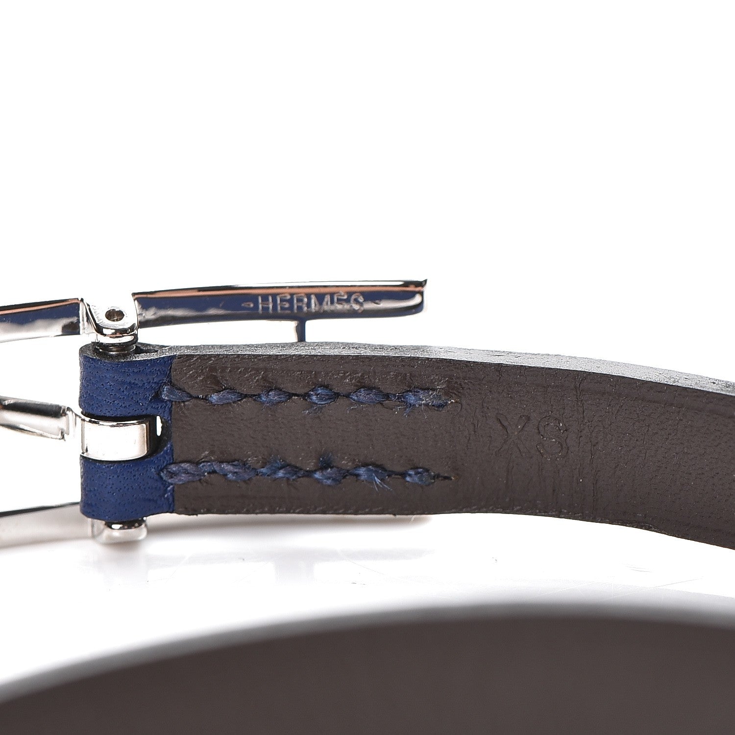 Hermes Swift Rivale Double Tour Bracelet XS Bleu Saphir Chocolate 4 of 5