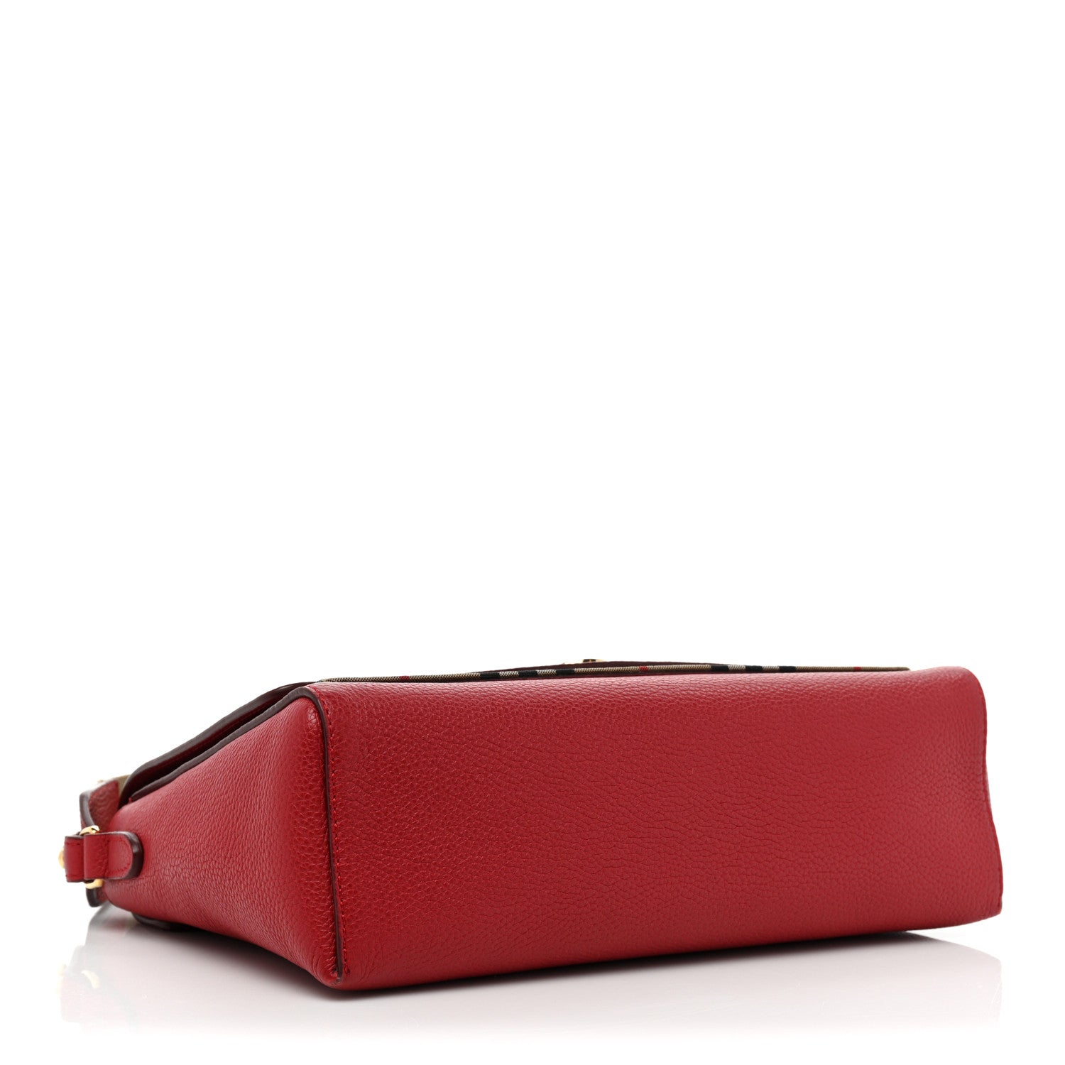 Burberry Calfskin Vintage Check Note Crossbody Bag Carmine Red 4 of 17