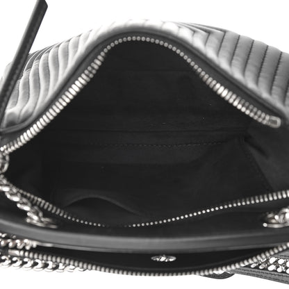 Fendi Shiny Nappa Trapuntata Chain Small DotCom Click Chain Satchel Black 7 of 14