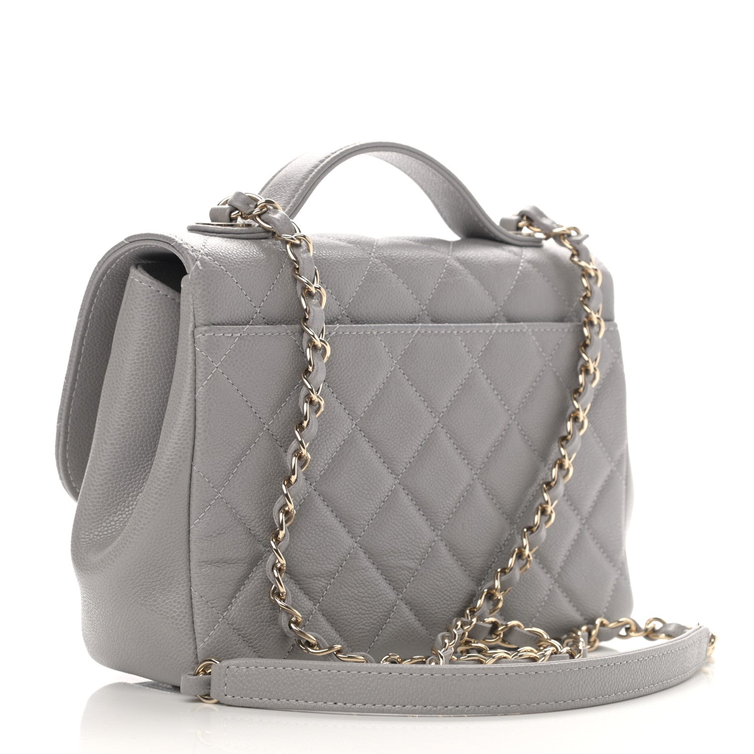 Chanel Caviar Quilted Medium Business Affinity Flap Grey 3 of 12